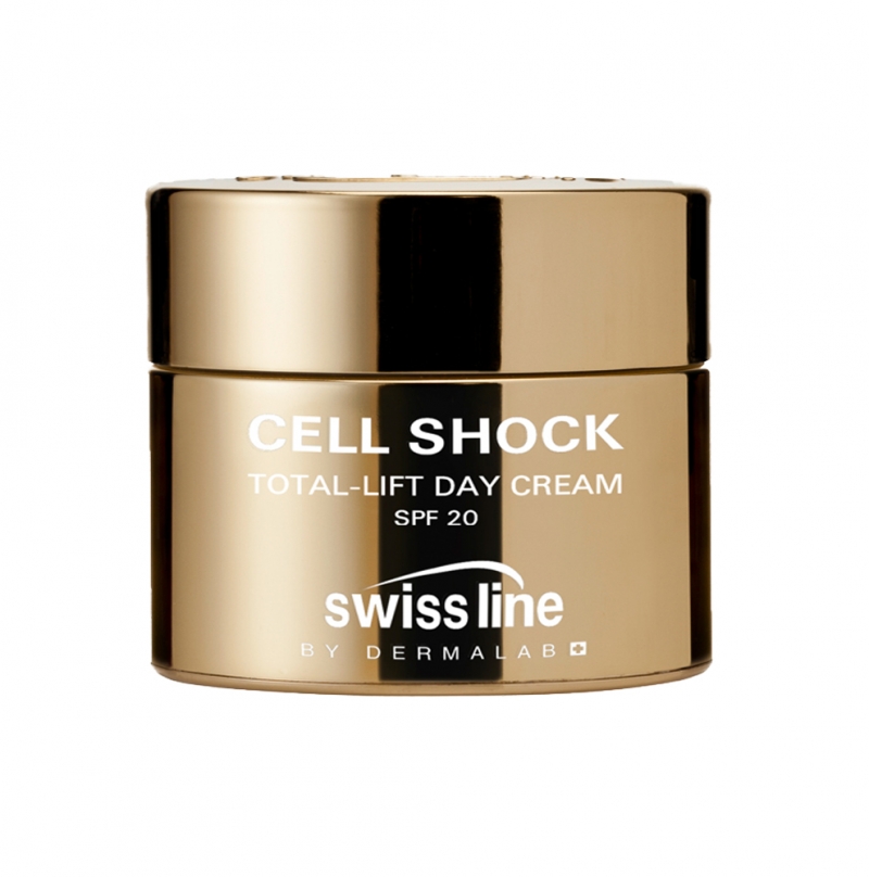 Kem dinh dưỡng ban ngày chống lão hóa và nâng cơ hoàn hảo Swissline cell shock total lift day cream 20 spf